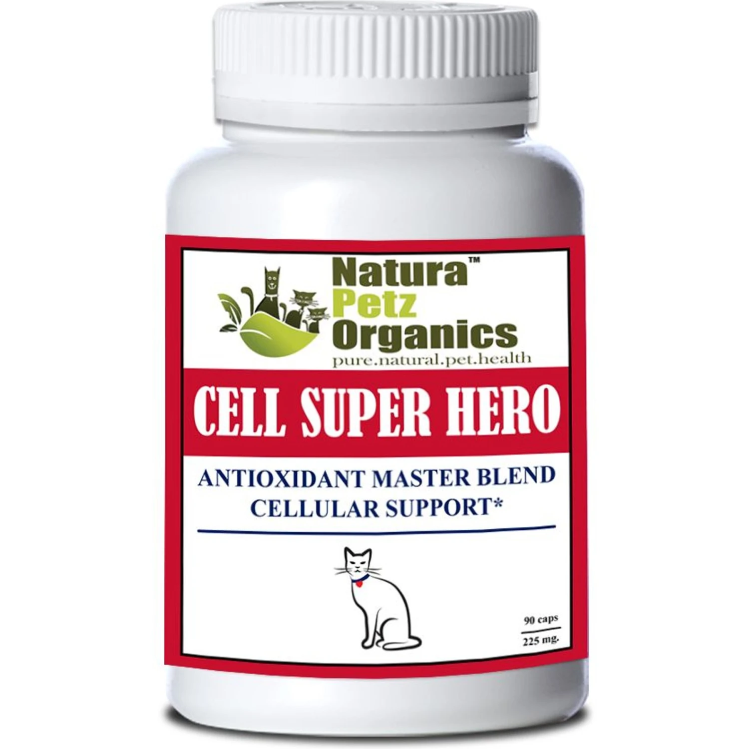 Natura Petz Organics Cell Super Hero Cat Supplement, 90 Count 3 Natura Petz Organics Cell Super Hero Cat Supplement, 90 Count