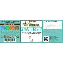 Natura Petz Organics Vitamin Ninja Cat Supplement, 90 Count -Furry Friends 212419 PT2. AC SS1800 V1692037160