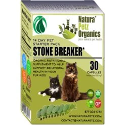 Natura Petz Organics Stone Breaker Starter Pack Homeopathic Medicine For Bladder Stones & Kidney Stones For Cats