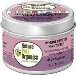 Natura Petz Organics Immune Health Turkey Flavored Powder Immune Supplement For Cats, 4-oz Tin