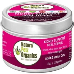 Natura Petz Organics Kidney Support Turkey Flavored Powder Kidney Supplement For Cats, 4-oz Tin