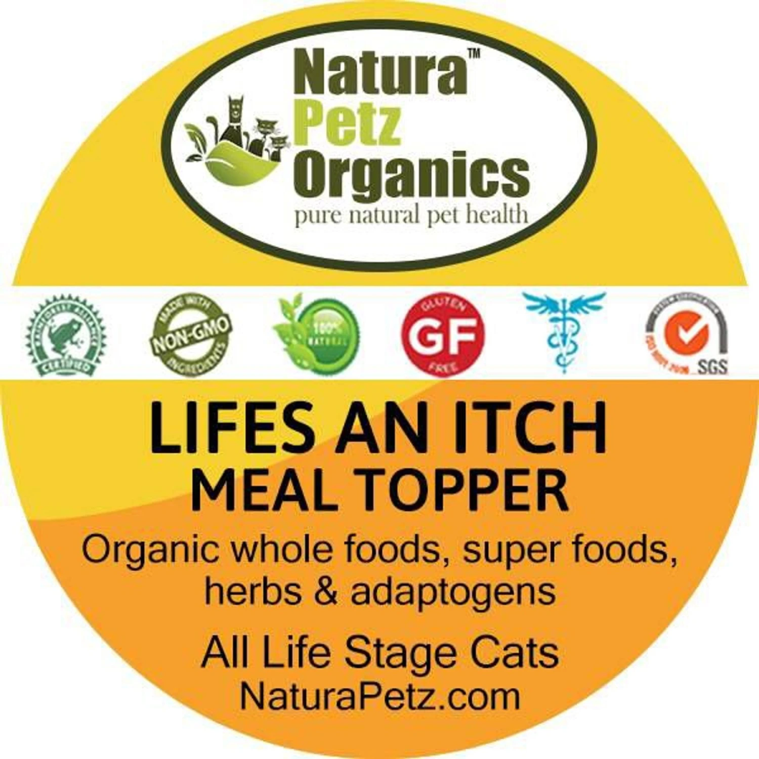 Natura Petz Organics Life's An Itch Turkey Flavored Powder Allergy Supplement For Cats, 4-oz Tin 4 Natura Petz Organics Life's An Itch Turkey Flavored Powder Allergy Supplement For Cats, 4-oz Tin - Image 2