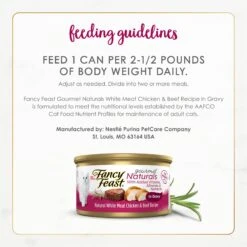 Fancy Feast Gourmet Naturals Natural White Meat Chicken & Beef Recipe In Gravy Canned Cat Food, 3-oz Can, Case Of 12 -Furry Friends 214805 PT8. AC SS1800 V1677103475