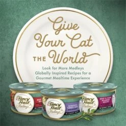 Fancy Feast Medleys Poultry Collection With Garden Greens In Sauce Variety Pack Canned Cat Food, 3-oz Can, Case Of 30 -Furry Friends 215045 PT7. AC SS1800 V1683829514