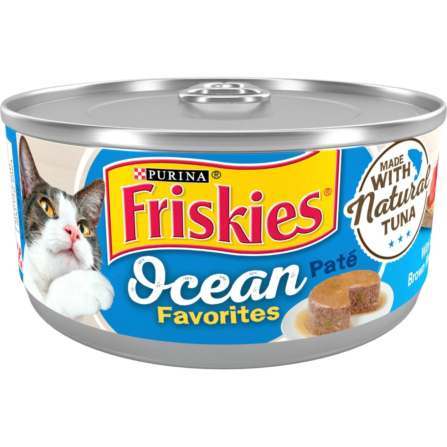 Friskies Ocean Favorites Tuna, Brown Rice & Peas Pate Wet Cat Food, 5.5-oz Can, Case Of 24 3 Friskies Ocean Favorites Tuna, Brown Rice & Peas Pate Wet Cat Food, 5.5-oz Can, Case Of 24