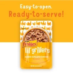 Friskies Lil' Grillers Seared Cuts With Chicken & Tuna In Gravy Variety Pack Wet Cat Food, 1.55-oz Pouch, Case Of 18 17 Friskies Lil' Grillers Seared Cuts With Chicken & Tuna In Gravy Variety Pack Wet Cat Food, 1.55-oz Pouch, Case Of 18 -Furry Friends 215382 PT6. AC SS1800 V1700160480
