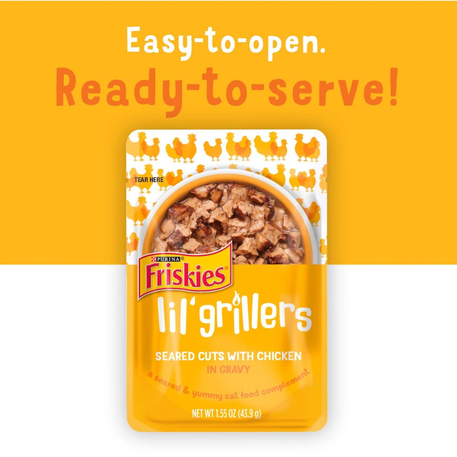 Friskies Lil' Grillers Seared Cuts With Chicken & Tuna In Gravy Variety Pack Wet Cat Food, 1.55-oz Pouch, Case Of 18 9 Friskies Lil' Grillers Seared Cuts With Chicken & Tuna In Gravy Variety Pack Wet Cat Food, 1.55-oz Pouch, Case Of 18 - Image 7