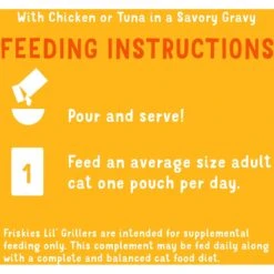 Friskies Lil' Grillers Seared Cuts With Chicken & Tuna In Gravy Variety Pack Wet Cat Food, 1.55-oz Pouch, Case Of 18 18 Friskies Lil' Grillers Seared Cuts With Chicken & Tuna In Gravy Variety Pack Wet Cat Food, 1.55-oz Pouch, Case Of 18 -Furry Friends 215382 PT7. AC SS1800 V1700160442