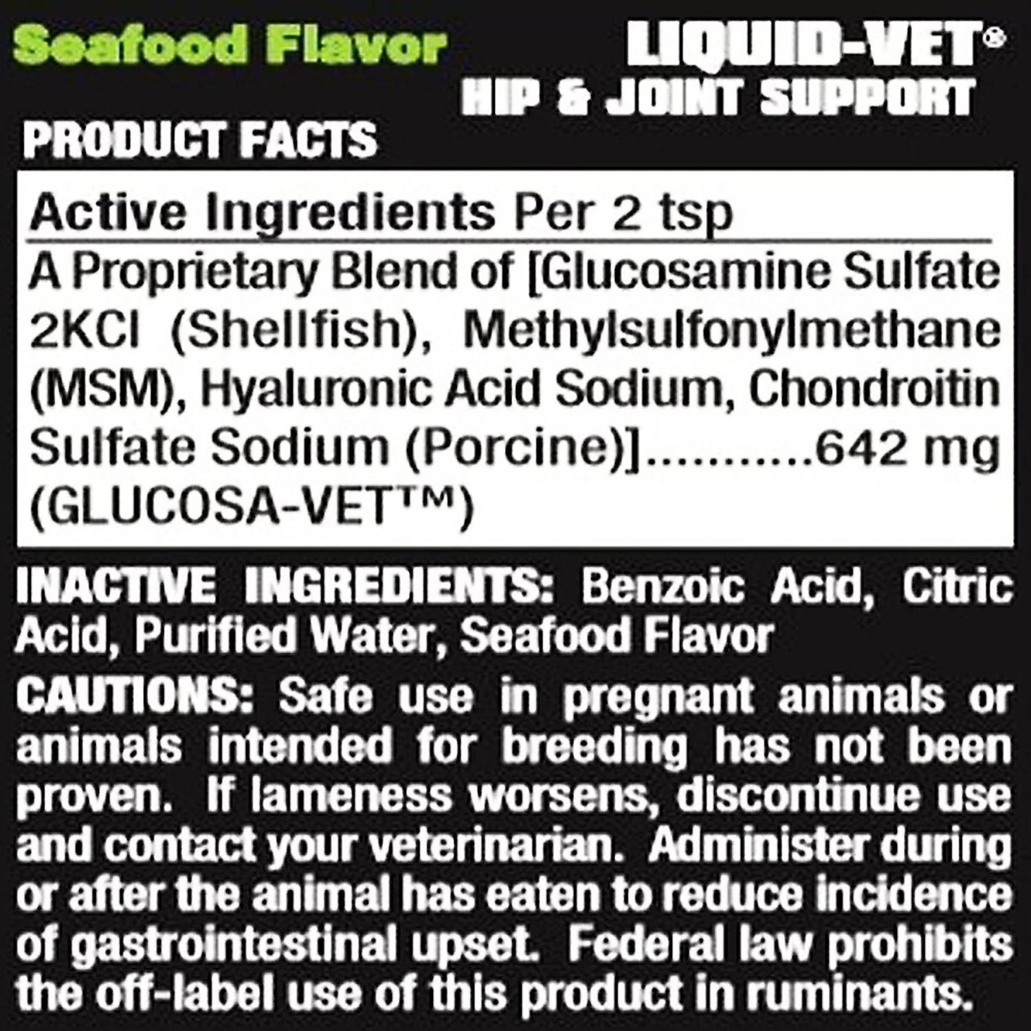 Liquid-Vet Hip & Joint Support Seafood Flavor Cat Supplement, 8-oz Bottle 4 Liquid-Vet Hip & Joint Support Seafood Flavor Cat Supplement, 8-oz Bottle - Image 2