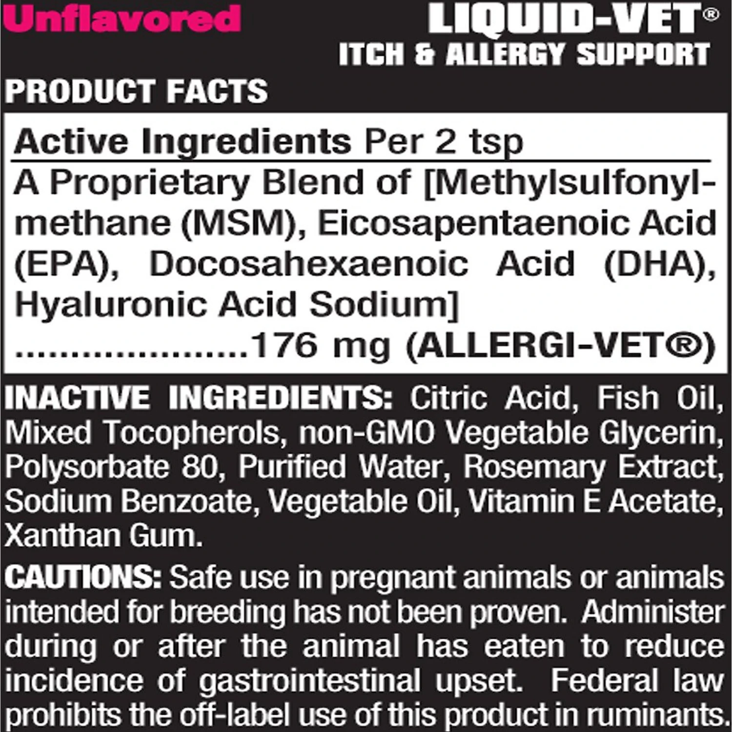 Liquid-Vet Itch & Allergy Support Allergy-Friendly Unflavored Cat Supplement, 8-oz Bottle 4 Liquid-Vet Itch & Allergy Support Allergy-Friendly Unflavored Cat Supplement, 8-oz Bottle - Image 2
