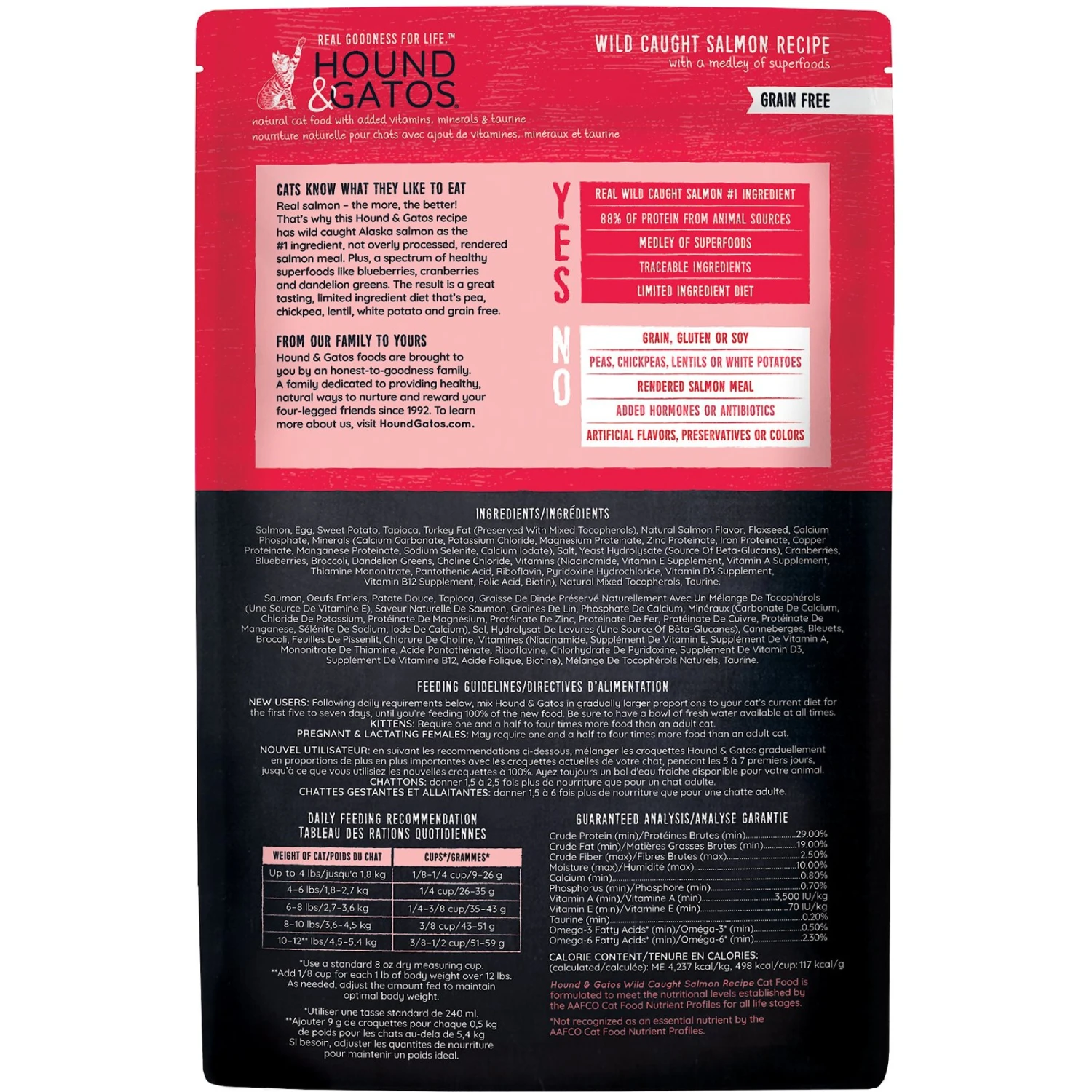 Hound & Gatos Grain-Free Salmon Recipe Dry Cat Food 4 Hound & Gatos Grain-Free Salmon Recipe Dry Cat Food - Image 2