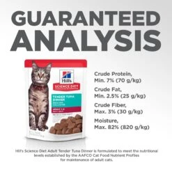Hill's Science Diet Adult Tender Tuna Recipe Cat Food, 2.8-oz Pouch, Case Of 24 -Furry Friends 218063 PT7. AC SS1800 V1598156473