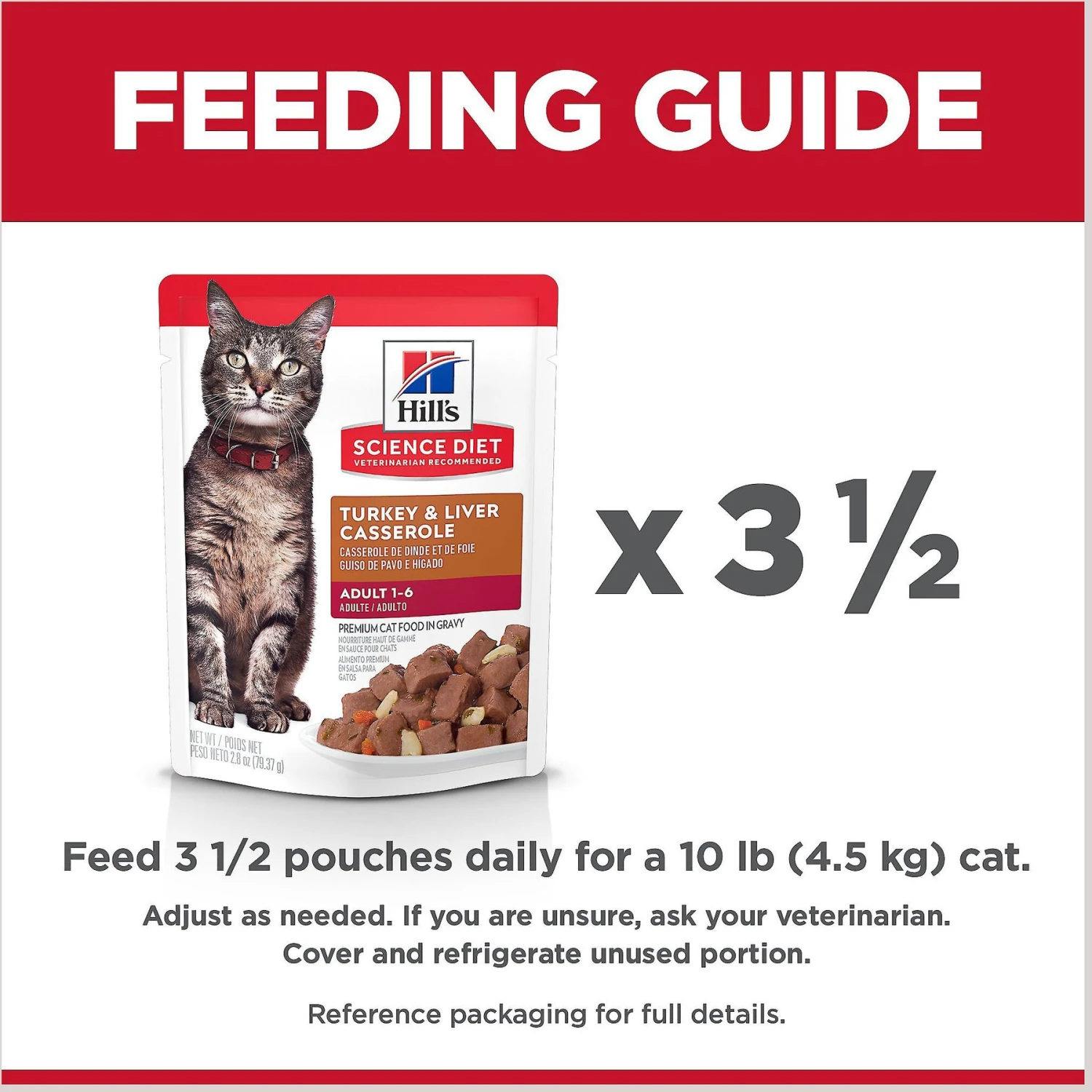 Hill's Science Diet Adult Turkey & Liver Casserole Recipe Cat Food, 2.8-oz Pouch, Case Of 24 10 Hill's Science Diet Adult Turkey & Liver Casserole Recipe Cat Food, 2.8-oz Pouch, Case Of 24 - Image 8