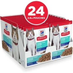 Hill's Science Diet Adult 7+ Tender Tuna Recipe Cat Food, 2.8-oz Pouch, Case Of 24 -Furry Friends 218073 PT2. AC SS1800 V1581441181