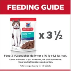 Hill's Science Diet Adult 7+ Tender Tuna Recipe Cat Food, 2.8-oz Pouch, Case Of 24 -Furry Friends 218073 PT7. AC SS1800 V1598145976
