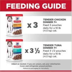 Hill's Science Diet Adult 7+ Tender Dinner Variety Pack Cat Food, 2.8-oz Pouch, Case Of 12 -Furry Friends 218077 PT7. AC SS1800 V1598149882