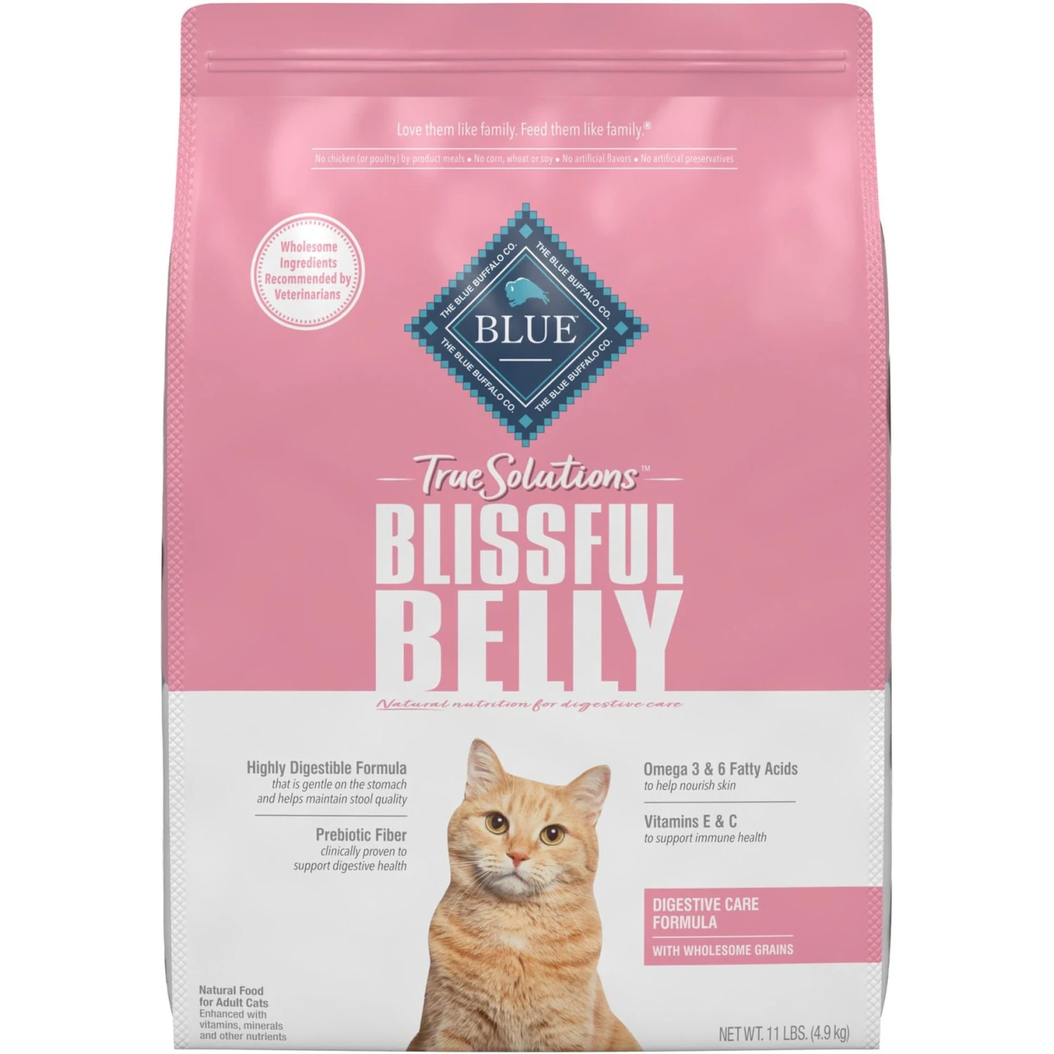 Blue Buffalo True Solutions Blissful Belly Digestive Care Formula Dry Cat Food 3 Blue Buffalo True Solutions Blissful Belly Digestive Care Formula Dry Cat Food