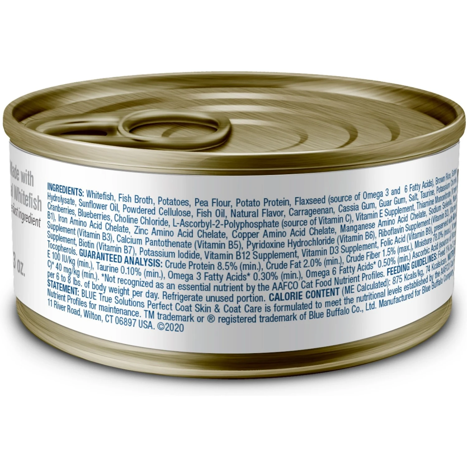 Blue Buffalo True Solutions Perfect Skin & Coat Natural Whitefish Adult Wet Cat Food 4 Blue Buffalo True Solutions Perfect Skin & Coat Natural Whitefish Adult Wet Cat Food - Image 2