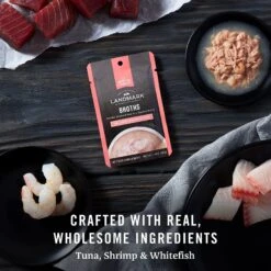 American Journey Landmark Broths Tuna, Shrimp & Whitefish Recipe Wet Cat Food Complement Pouches, 1.4 Oz Case Of 16 -Furry Friends 219436 PT4. AC SS1800 V1608231751