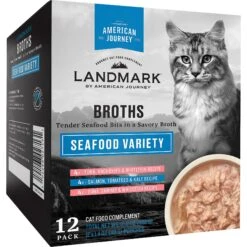 American Journey Landmark Broths Seafood Variety Pack Wet Cat Food Complement Pouches