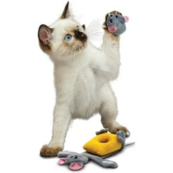 KONG Pull-A-Partz Cheezy Cat Toy -Furry Friends 219705 PT2. AC SS1800 V1631759876