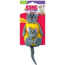 KONG Pull-A-Partz Cheezy Cat Toy -Furry Friends 219705 PT3. AC SS1800 V1631771180