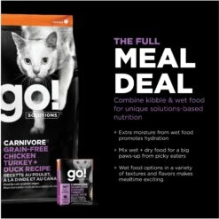 Go! Solutions Carnivore Grain-Free Chicken, Turkey + Duck Pate Cat Food -Furry Friends 220101 PT7. AC SS1800 V1638483707