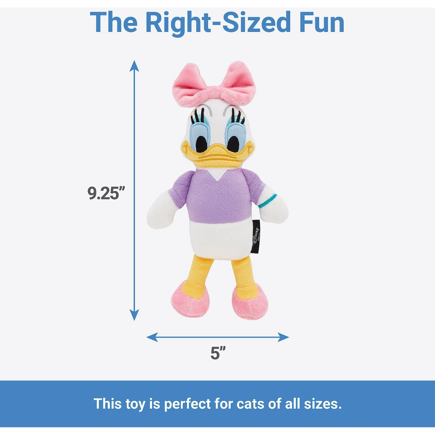 Disney Daisy Duck Plush Kicker Cat Toy With Catnip 4 Disney Daisy Duck Plush Kicker Cat Toy With Catnip - Image 2