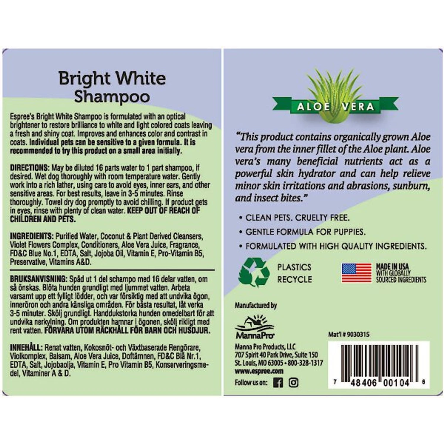 Espree Bright White Dog & Cat Shampoo, 1-gallon 4 Espree Bright White Dog & Cat Shampoo, 1-gallon - Image 2