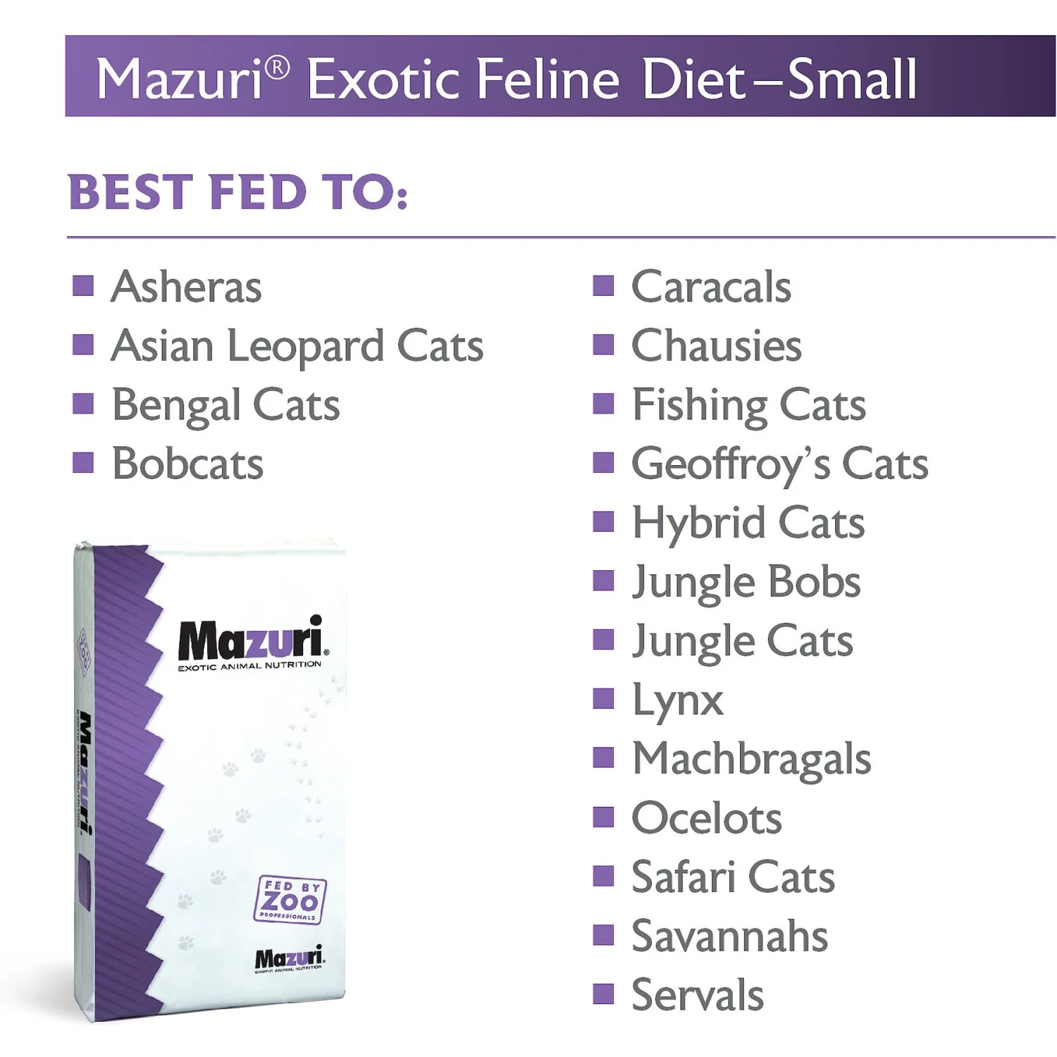 Mazuri Small Exotic Feline Food, 25-lb Bag 4 Mazuri Small Exotic Feline Food, 25-lb Bag - Image 2