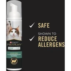 Purina Pro Plan LiveClear Rinse-Free Allergen Reducing Cat Shampoo Spray -Furry Friends 222407 PT5. AC SS1800 V1597887087