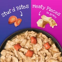 Friskies Stuf'd & Sauc'd Chicken, Tuna, Turkey, Salmon & Shrimp Variety Pack Canned Cat Food, 5.5-oz Can, Case Of 32 -Furry Friends 224442 PT2. AC SS1800 V1583356685