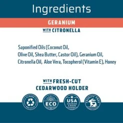 Wondercide Geranium & Citronella Dog & Cat Shampoo Bar, 4-oz Bar -Furry Friends 226617 PT7. AC SS1800 V1587565028