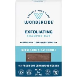 Wondercide Exfoliating Neem Bark & Patchouli Dog & Cat Shampoo Bar, 4-oz Bar