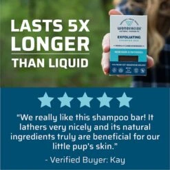 Wondercide Exfoliating Neem Bark & Patchouli Dog & Cat Shampoo Bar, 4-oz Bar 14 Wondercide Exfoliating Neem Bark & Patchouli Dog & Cat Shampoo Bar, 4-oz Bar -Furry Friends 226619 pt4. AC SS1800 V1584645993