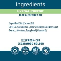 Wondercide Aloe & Coconut Oil Hypoallergenic Dog & Cat Shampoo Bar, 4-oz Bar -Furry Friends 226623 PT7. AC SS1800 V1587564977