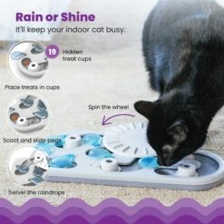 Nina Ottosson By Outward Hound Rainy Day Puzzle & Play Cat Toy -Furry Friends 227102 PT2. AC SS1800 V1636499789