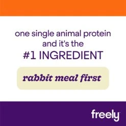 Freely Rabbit Recipe Limited Ingredient Grain-Free Dry Cat Food -Furry Friends 227129 pt2. AC SS1800 V1584481234