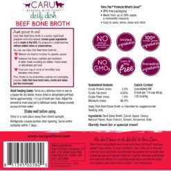 Caru Daily Dish Beef Broth Human-Grade Dog & Cat Wet Food Topper, 1.1-lb Bottle -Furry Friends 227869 PT2. AC SS1800 V1700674704