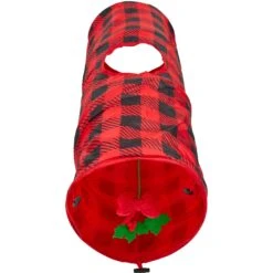 Frisco Holiday Buffalo Plaid Foldable Play Tunnel Cat Toy With Catnip 9 Frisco Holiday Buffalo Plaid Foldable Play Tunnel Cat Toy With Catnip -Furry Friends 228549 PT2. AC SS1800 V1632774784