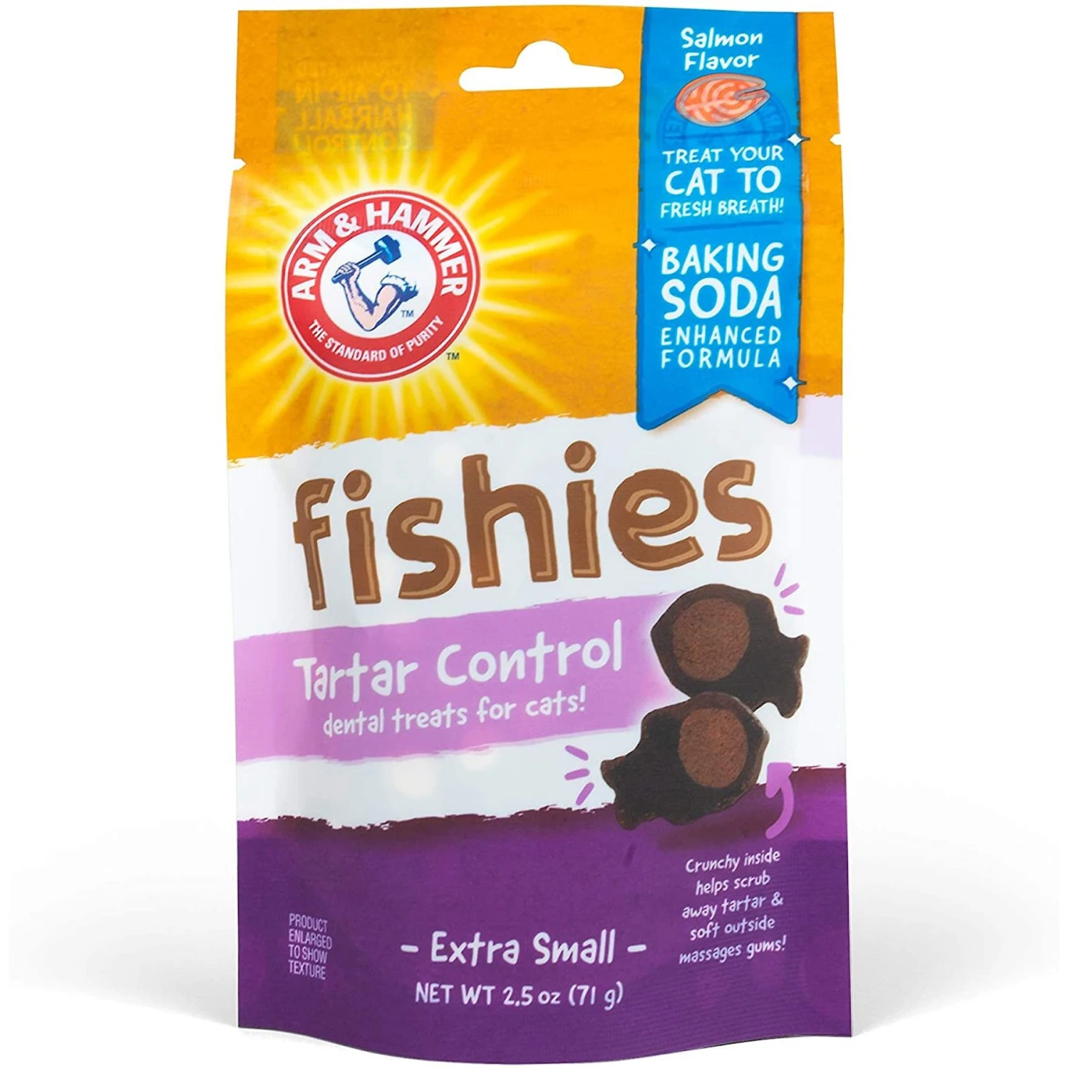 ARM & HAMMER PRODUCTS Fishies Tartar Control Extra Small Salmon Flavor Cat Dental Treats 3 ARM & HAMMER PRODUCTS Fishies Tartar Control Extra Small Salmon Flavor Cat Dental Treats