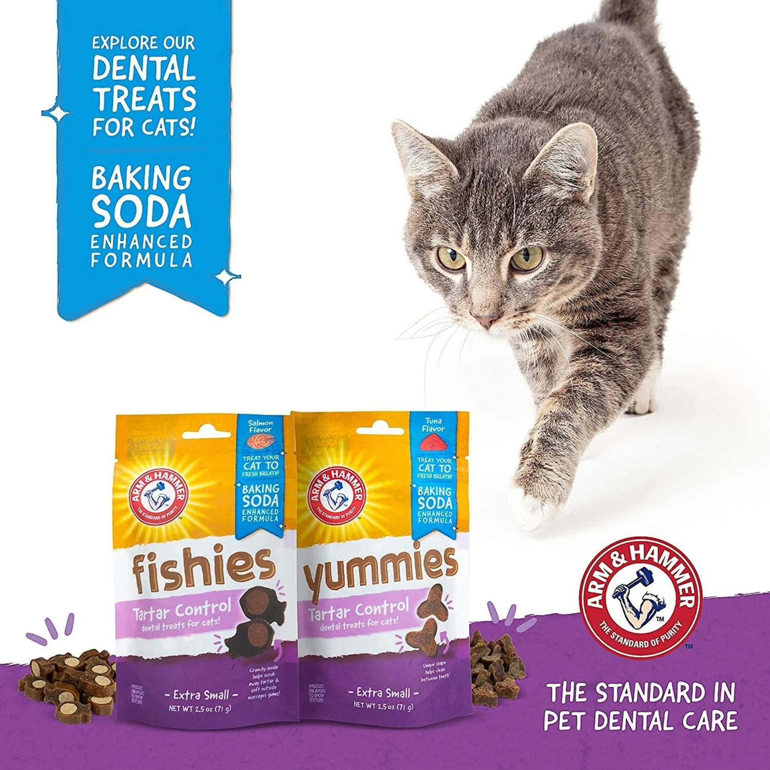 ARM & HAMMER PRODUCTS Fishies Tartar Control Extra Small Salmon Flavor Cat Dental Treats 9 ARM & HAMMER PRODUCTS Fishies Tartar Control Extra Small Salmon Flavor Cat Dental Treats - Image 7