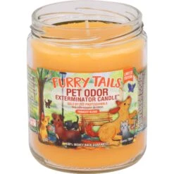 Pet Odor Exterminator Furry Tails Deodorizing Dog & Cat Candle, 13-oz Jar -Furry Friends 230625 PT1. AC SS1800 V1628688686
