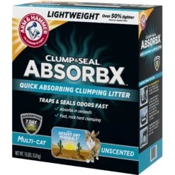 Arm & Hammer Litter Clump & Seal AbsorbX Absorbing Unscented Multi-Cat Cat Litter -Furry Friends 232642 PT2. AC SS1800 V1615932395
