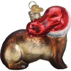 Old World Christmas Ferret Glass Tree Ornament -Furry Friends 232805 PT2. AC SS1800 V1588007770