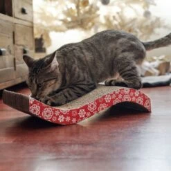 Frisco Holiday Wave Cat Scratcher Toy With Catnip -Furry Friends 233287 PT2. AC SS1800 V1602172537