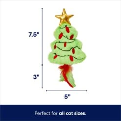 Frisco Holiday Christmas Tree Plush Kicker Cat Toy With Catnip -Furry Friends 233305 PT1. AC SS1800 V1695044394