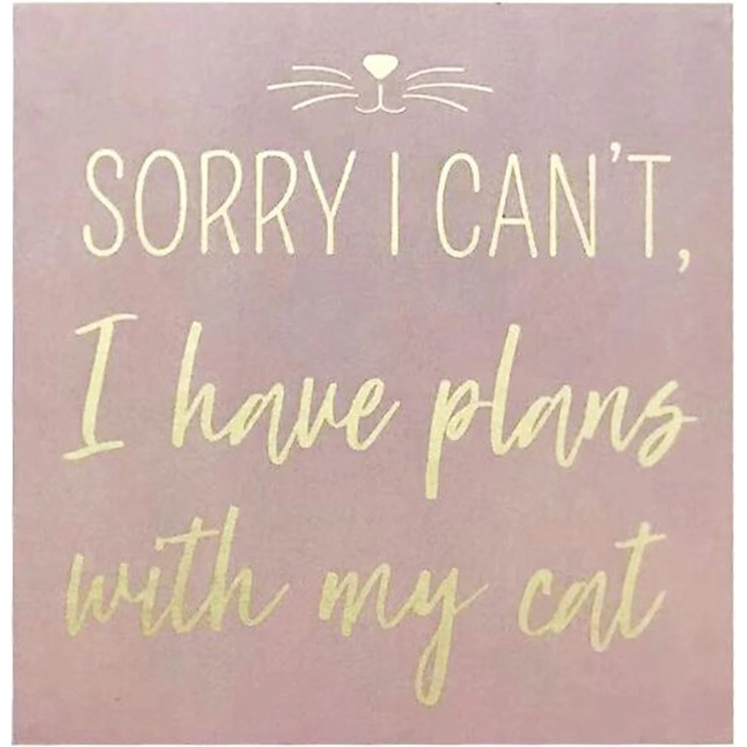 New View "Sorry I Can't, I Have Plans With My Cat" Box Sign 3 New View "Sorry I Can't, I Have Plans With My Cat" Box Sign