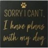 New View "Sorry I Can't, I Have Plans With My Dog" Box Sign -Furry Friends 233531 MAIN. AC SS1800 V1588609869
