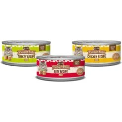 Merrick Purrfect Bistro Turkey, Beef & Chicken Recipe Variety Pack Grain-Free Pate Canned Cat Food, 3-oz, Case Of 24